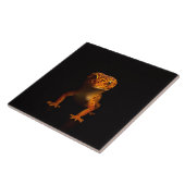 Carreau Noir 4 Luxe avec lézard Gecko léopard (Côté)