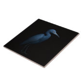 Carreau Noir 4 Luxe avec Petit Héron Bleu (Côté)