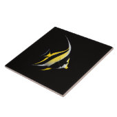 Carreau Noir 4 Luxe avec Poisson-ange royal (Côté)