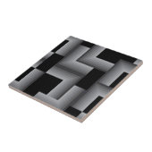 Carreau Noir, argent, cool, unique, tendance formes carrés (Côté)
