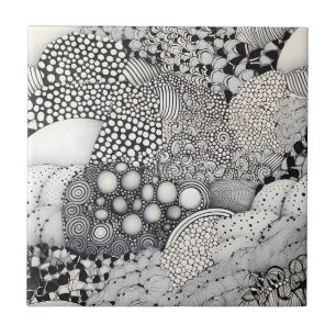 Carreau Noir Blanc Abstrait Intemporel - Rythme Harmonie