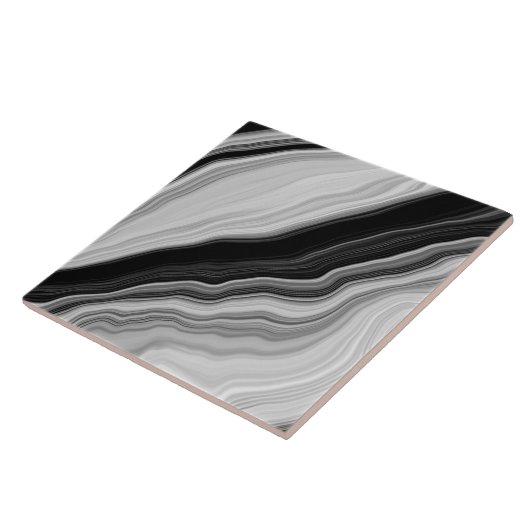 Carreau Noir & Blanc Marbre moderne Texture Carrelage en c (Côté)