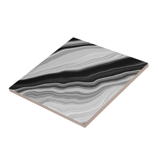 Carreau Noir & Blanc Marbre moderne Texture Carrelage en c (Côté)