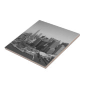 Carreau Noir blanc New York City Skyline (Côté)