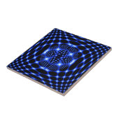 Carreau Noir bleu néon fractal (Côté)