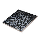Carreau Noir cristal argenté (Côté)