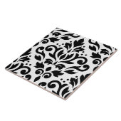 Carreau Noir de conception de damassé de rouleau grand sur (Côté)