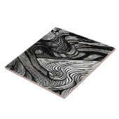 CARREAU NOIR ET BLANC ABSTRAITS (Côté)