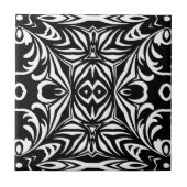 Carreau Noir et blanc Elegant Design Damask Pattern (Devant)