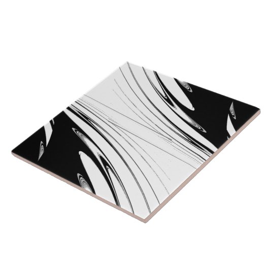 Carreau Noir et blanc moderne (Côté)