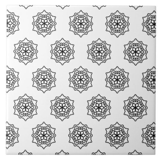 Carreau noir et blanc motif (Devant)