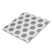 Carreau noir et blanc motif (Côté)