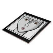 Carreau noir et blanc motif (Côté)