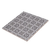Carreau noir et blanc motif (Côté)