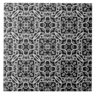 Carreau noir et blanc motif