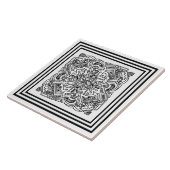 Carreau noir et blanc motif (Côté)