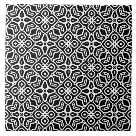 Carreau noir et blanc motif (Devant)