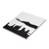 Carreau Noir et blanc New York City Pop Art Style (Côté)