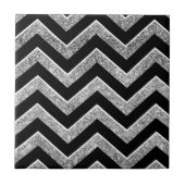 Carreau Noir et chevron scintillant d'argent (Devant)