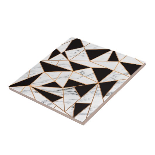 Carreau Noir et Marbre blanc (Côté)