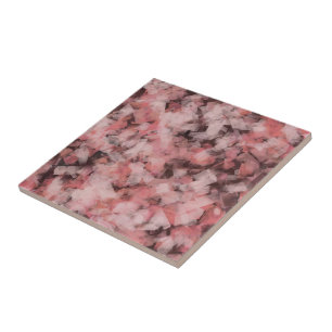 Carreau Noir Gris Rose Blanc Abstrait Géométrique Moderne