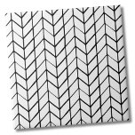 Carreau Noir Noir Noir<br><div class="desc">Une nouvelle prise sur un motif classique. Utilisez cette épine de sonnerie noire et blanche simple et chic avec des lignes chic et désordonnées pour customiser votre espace de vie. Vous pouvez également changer la couleur arrière - plan pour en faire votre propre look. De plus, vous pouvez même faire...</div>