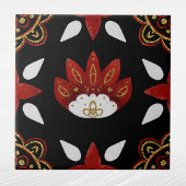 Carreau Noir noir scandinave en or rouge nordique