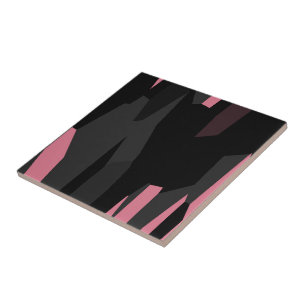 Carreau Noir rose et gris