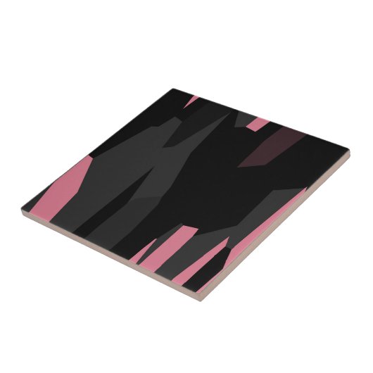 Carreau Noir rose et gris   (Côté)