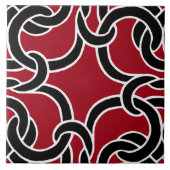 Carreau Noir & Rouge Chic Celtique noeud sans couture Moti (Devant)