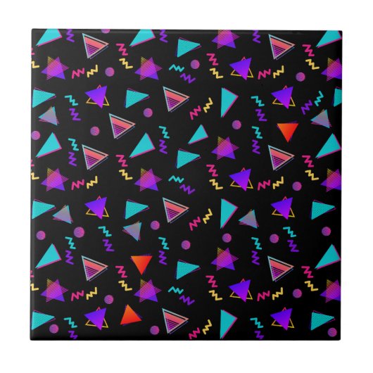 Carreau Noir tendance des années 80 (Devant)