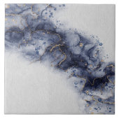 Carreau Noix d'encre bleu foncé et or (Devant)