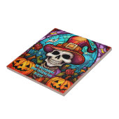 Carreau Nom année de sentiment Squelette Éffrayant Hallowe (Côté)