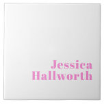 Carreau Nom commercial modifiable moderne ou prénom et pré<br><div class="desc">Nom d'entreprise moderne élégant ou autre texte,  modifier comme vous voulez!</div>