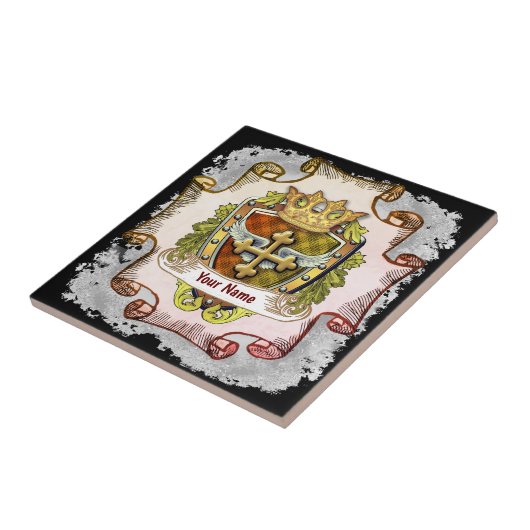 Carreau Nom de famille croisée (Côté)