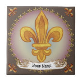 Carreau Nom de famille Fleur De Lis (Devant)