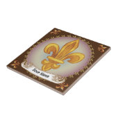 Carreau Nom de famille Fleur De Lis (Côté)