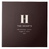 Carreau Nom de famille ou nom d'entreprise modifiable (Devant)