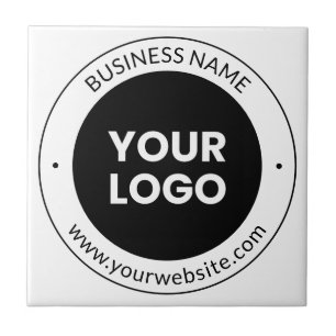 Carreau Nom de l'entreprise & site Web ou slogan, merci et