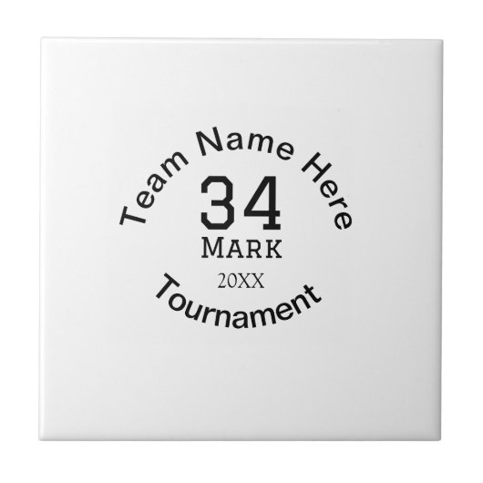 Carreau Nom de l'équipe ici ajouter nom tournoi année text (Devant)