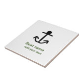 Carreau Nom du bateau ancre personnalisée voile été ajoute (Côté)