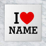 Carreau Nom du coeur<br><div class="desc">Inscrivez votre nom ou votre texte sur le nom Section.</div>