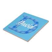 Carreau Nom du garçon Lettre personnalisée D (Côté)