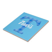 Carreau Nom du garçon Lettre personnalisée T (Côté)