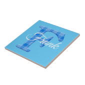 Carreau Nom du garçon Lettre plaid personnalisée F (Côté)