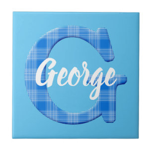 Carreau Nom du garçon Lettre préchargée personnalisée G