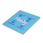 Carreau Nom du garçon Lettre préchargée personnalisée H (Côté)