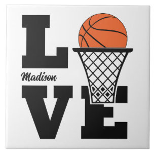 Carreau Nom personnalisé Basketball Love