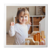 Carreau Nom photo et script de votre enfant (Devant)