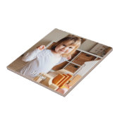 Carreau Nom Photo & Script de votre enfant, Vs 2 (Côté)